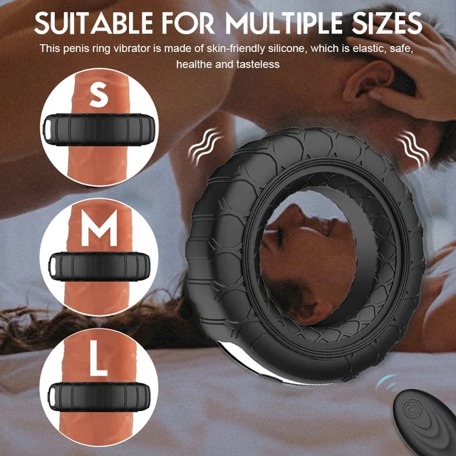 10 Mode Remote Control Cock Ring for Mens