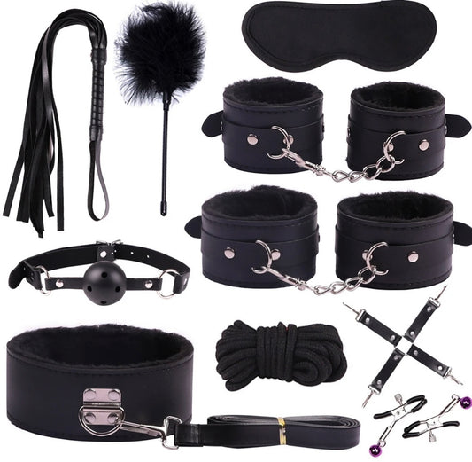 10 PCS Bondage Restraints Kit Women Sex Toys for Couples