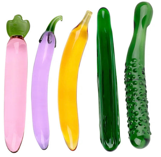 Glass Crystal Dildo Vegetables and Fruits